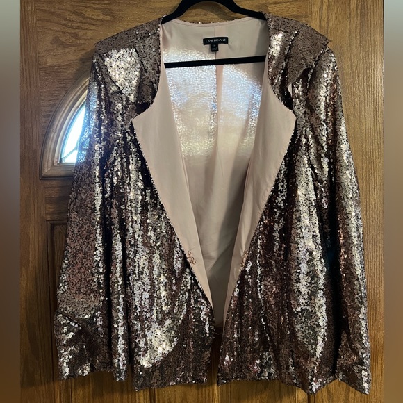 Stunning rose gold lane bryant jacket size 28 - Picture 1 of 3